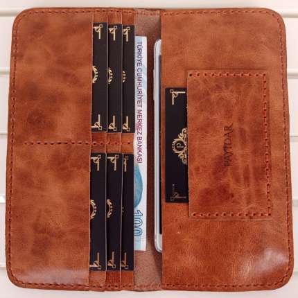 Colorado Açık Kahverengi Telefon Bölmeli Cüzdan