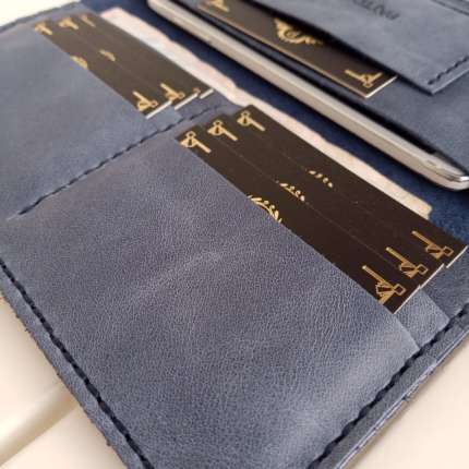 Tiena Mavi Telefon Bölmeli Cüzdan