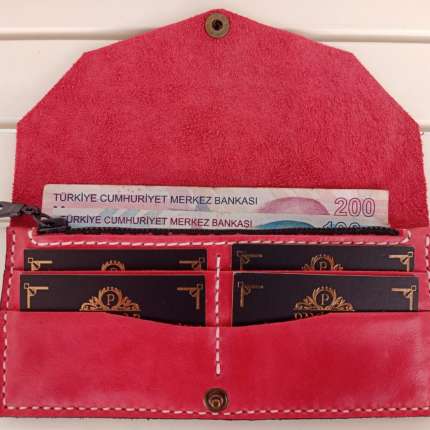 Frisko Pembe Fermuarlı Cüzdan