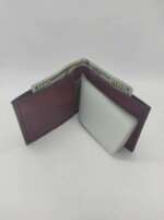 Bordo Payidar Şeffaf Bölmeli Cüzdan - Görsel 2